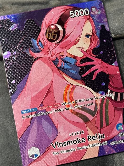 One Piece Vinsmoke Reiju OP06-042 Leader Card Full art Borderless