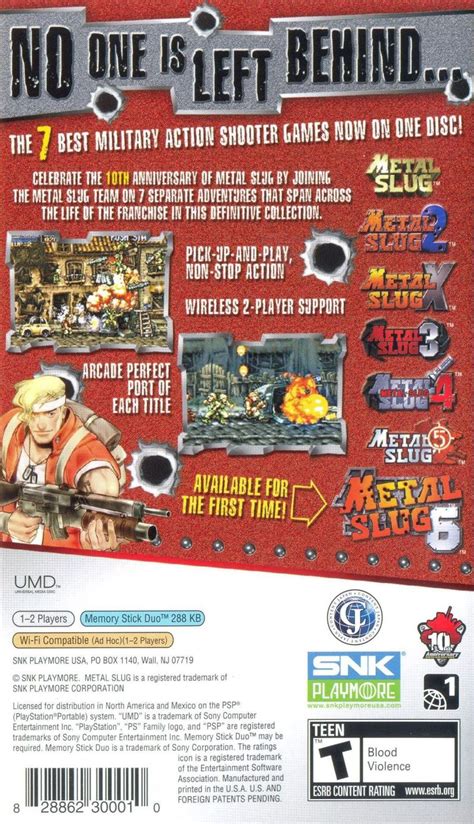 Psp Metal Slug Anthology Usa Snk Playmore Free Download Borrow