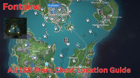 Fontaine All 180 Mora Chest Location P1 Guide Genshin Impact 4 0