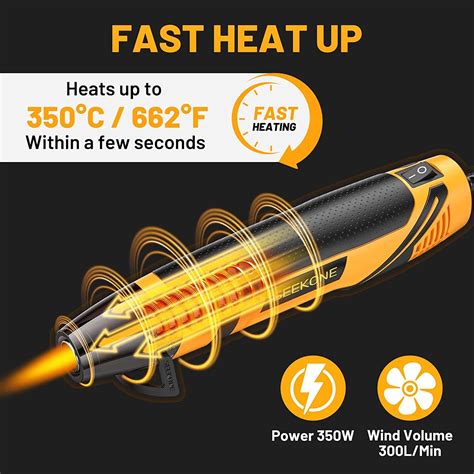 Seekone Mini Heat Gun W Handheld Hot Air Gun Tool S Fast Heating Ebay