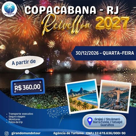 Day Use Copacabana - Girando o Mundo Tour - RÉVEILLON COPACABANA 2027 (DAY USE)