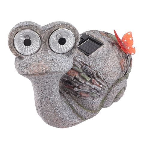 Solar Snail Garden Statue Light Decorative Solar Light Snail Figurine