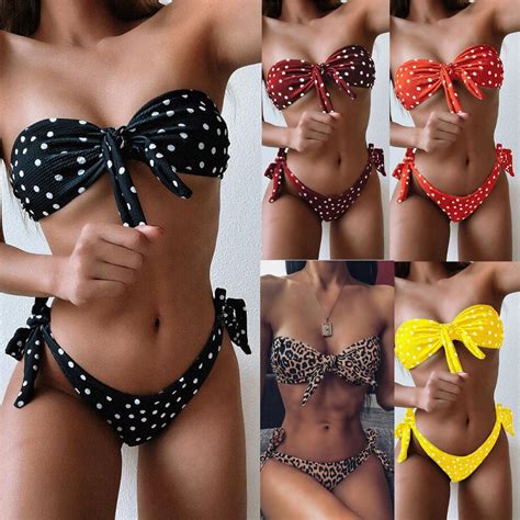 Two Pieces Leopard Swimwear Female Sexy Brazilian Bikini High Cut Strapless Swimsuit Bikini