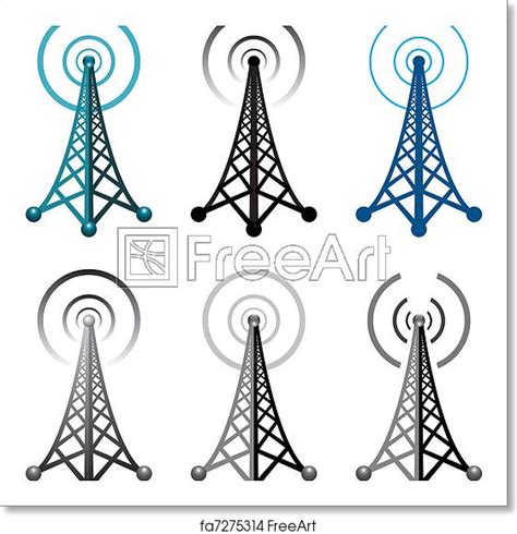 Radio Tower Vector at Vectorified.com | Collection of Radio Tower ...