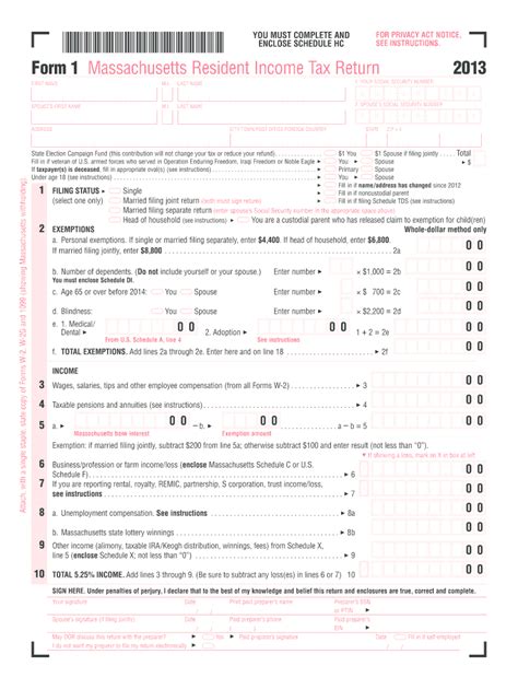 Massachusetts Tax Form 2023 - Printable Forms Free Online