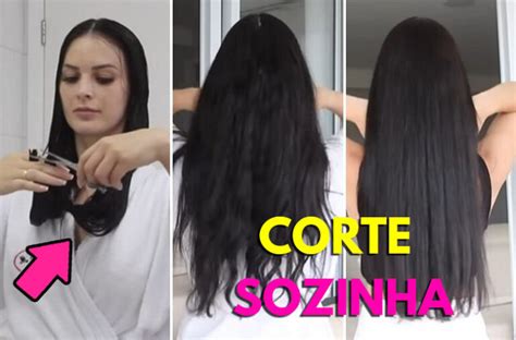 Como Cortar O Cabelo Em Casa Sozinha GARANTIDO