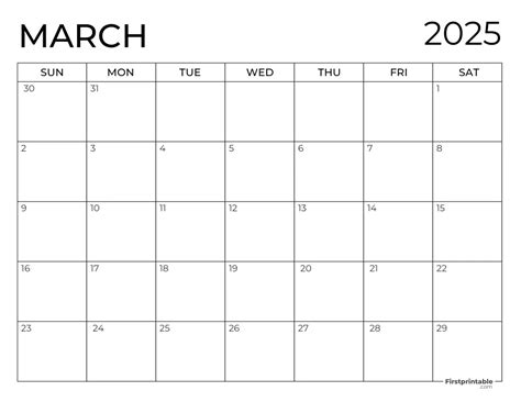 March 2025 calendars