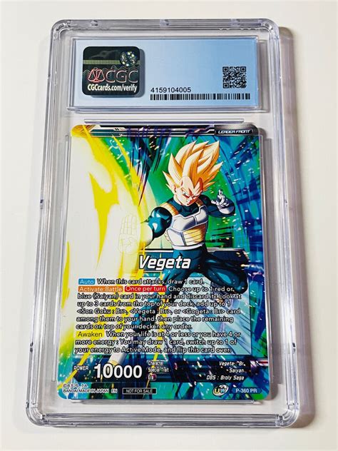 CGC PERFECT 10 SSG Vegeta Crimson Warrior PRERELEASE Leader Promo GOLD