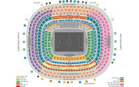 Mapa Del Estadio Azteca Qu Zonas Hay En Partidos De F Tbol Nts