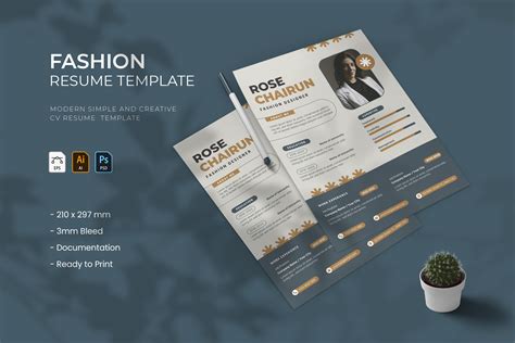 Fashion Designer Resume Illustration Par Vunira Template Creative