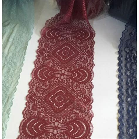 Renda Para Lingerie Elastano V Rias Cores Contendo Metros Shopee Brasil
