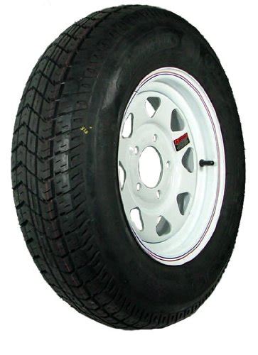 Trailer Wheel And Tire 15 White Spoke 5 55 Trailer Wheel With