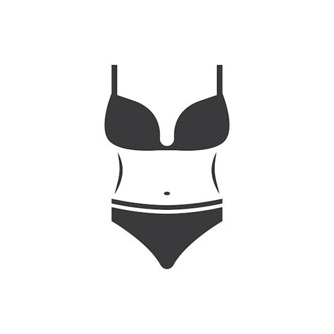 Conception d illustration d icône de vecteur de bikini Vecteur Premium