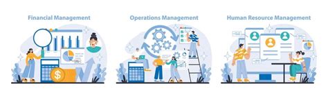 Premium Vector | Strategy and management set key elements of financial ...
