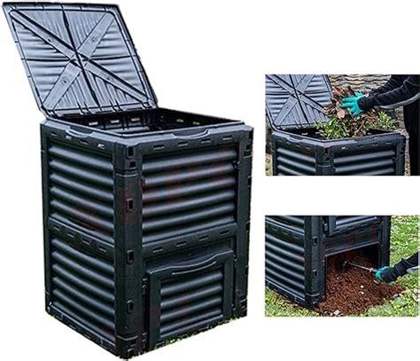 Composteur de Jardin Grand Composteur 300l Grande Capacité Bac à