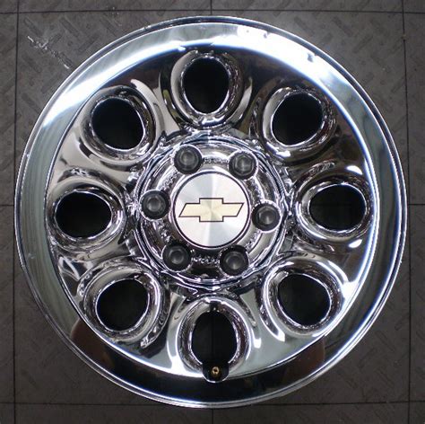 8069 Chevy Silverado 1500 17 Factory Oe Chrome Clad Steel Wheels Rims