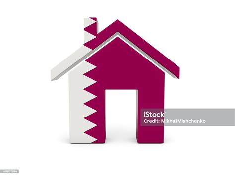 Home With Flag Of Qatar Stock Photo Download Image Now 2015
