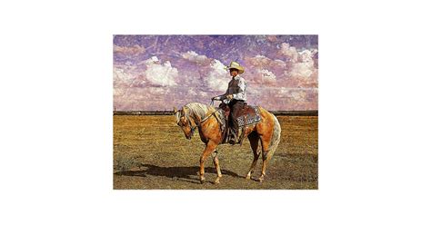 Cowboy On A Palomino Horse Postcard