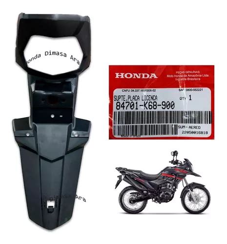 Paralama Suporte Placa Xre 190 2016 A 2022 Original Honda