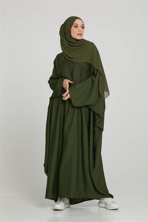 Closed Farasha Green Abaya Abaya Fashions Abayas Fashion Muslim
