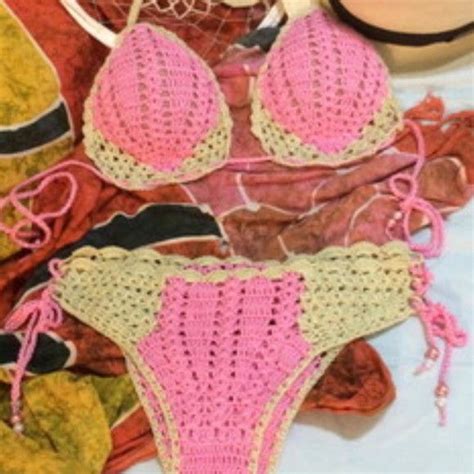 Biquini De Croch Sereia Bojo Concha Crochet Bikini Bikinis