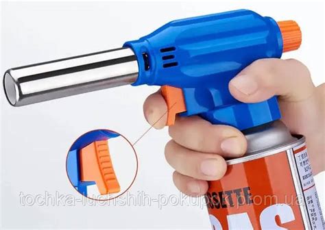 Газовая Горелка с Пьезоподжигом Cyclone Gas Torch Синий Фломбер, Мини ...