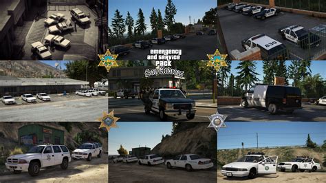 1990s San Andreas Emergency And Service Vehicles Pack Add On Non