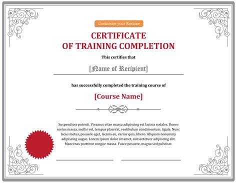 Blank Training Certificate Templates | EOUA Blog