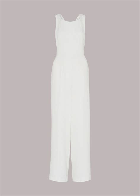 Ivory Tie Back Bridal Jumpsuit | WHISTLES