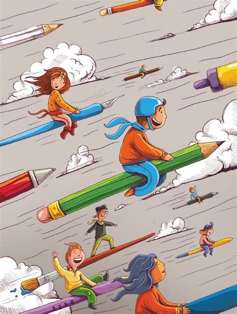 Pencil Race By Eren Dedeleroglu Via Behance School Wall Art Ideas