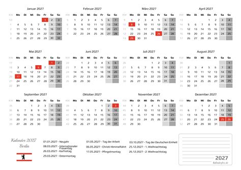 kalender  zum ausdrucken  feitagen ferien