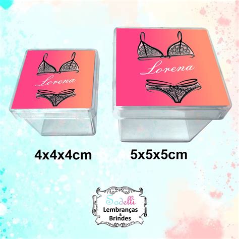 Lembrancinhas Ch De Lingerie Caixinhas Acr Licas Personalizadas Shopee Brasil