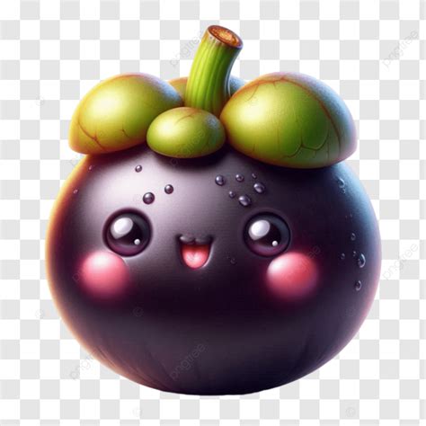 Cute Plum Cartoon Character Smiling Cute Plum Cartoon Character