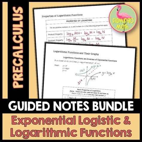 Exponential And Logarithmic Functions Guided Notes Unit Precalculus