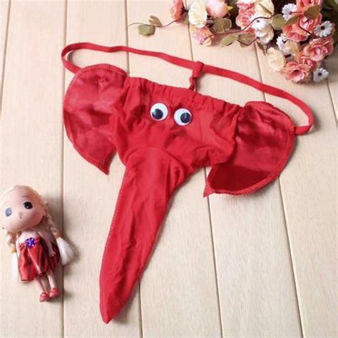 Best Deals For Mens Hot Underwear Elephant Men Thong G String Homme Sexy Penis Pouch Funny Gay