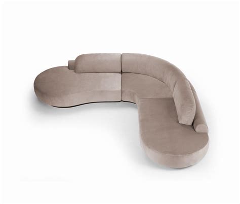 Naked Curved Sectional Sofa Piece With Beech Ash And Paris Mouse For Sale At Stdibs