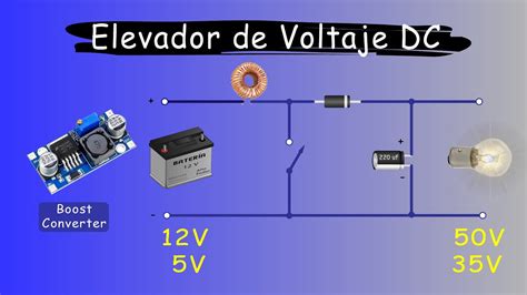 Convertidor Elevador Boost Elevador De Voltaje Youtube