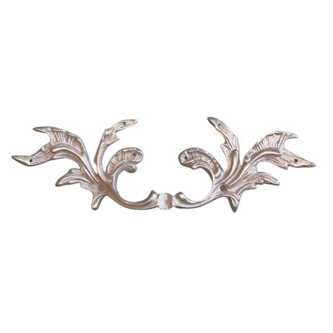 Botanical Cabinet Pull Silver Rococo Decor
