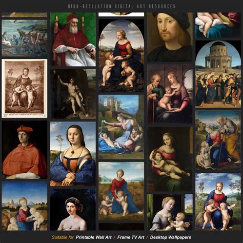 raphael famous paintings collection high resolution digital art