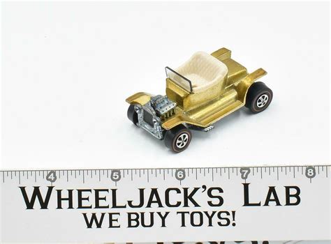 Hot Heap Gold Tilted Redline Hot Wheels Mattel Vintage Redline Rl Wheeljack S Lab