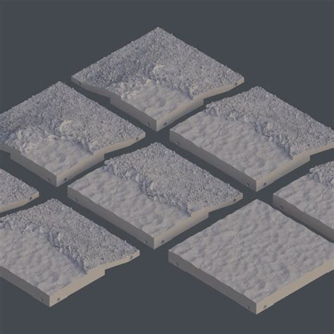 D Printable D Printable Terrain Value Pack X Tiles Stl