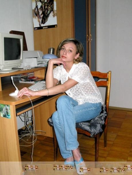 Horny Female Student Irina Gets Naked At The Computer Desk NakedPics