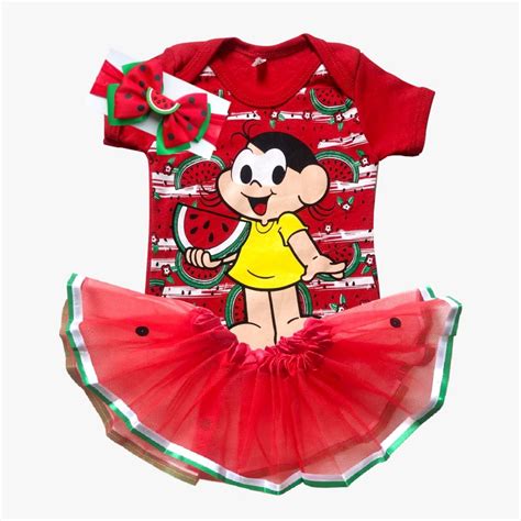 Roupa Da Magali Para Aniversário - Roupa para menina turma da monica com o tema magali personalizado para ...