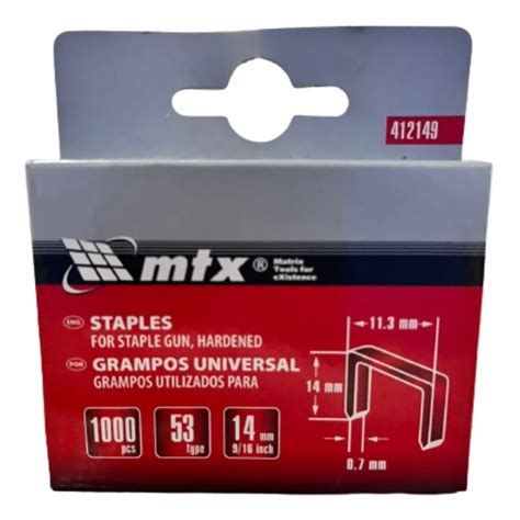 Grampo Tamanhos - Grampos mtx Varios tamanhos 1000 Unidades | Shopee Brasil