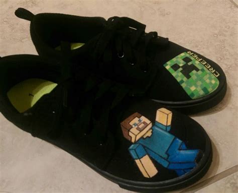 Alishaboneck Hand Painted Shoes Minecraft Hand Painted Shoes