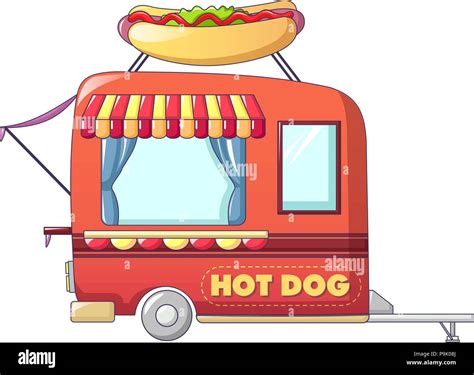 Hot Dog Street Shop Icon Cartoon Style Stock Vector Image And Art Alamy