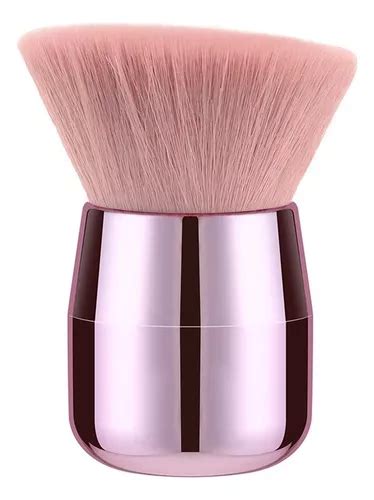 Pincel Kabuki Fofo Macio Para Maquiagem Selar Make P Blush Cor Pink Nude Chanfrado Mercadolivre