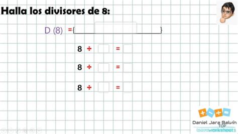 Divisores De 1 - Divisores de un número 1. Ficha interactiva | TopWorksheets