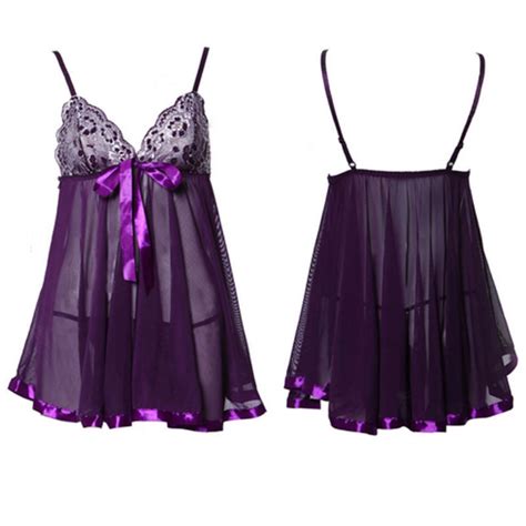 Plus Size Sexy Lingerie Women S Lace Babydoll Sleepwear Chemise Underwear Outfit Ebay