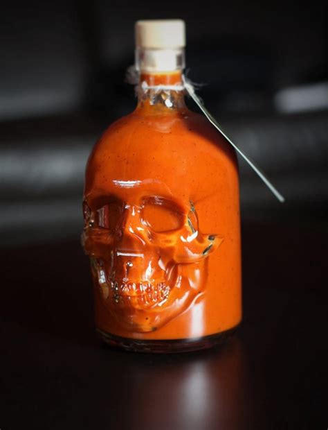 Rock A Doodle Do Limited Edition Amber Skull Hot Sauce Rockadoodledo